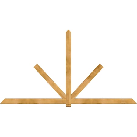 Ekena Millwork Kennewick Rough Sawn Timber Gable Bracket, Western Red Cedar, 108"W x 58"H x 2"D x 4"F, 13/12 Pitch GBW108X58X0204KEN00RWR